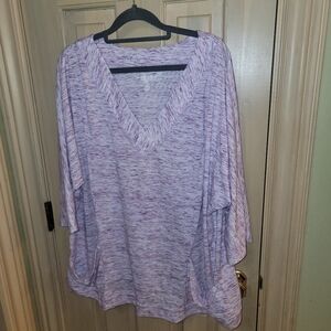 Women's Purple V-Neck Top